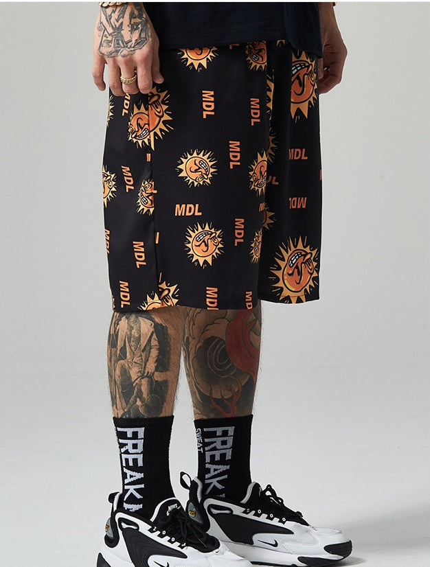 Printed Loose Casual Sports Men'S Beach Pants