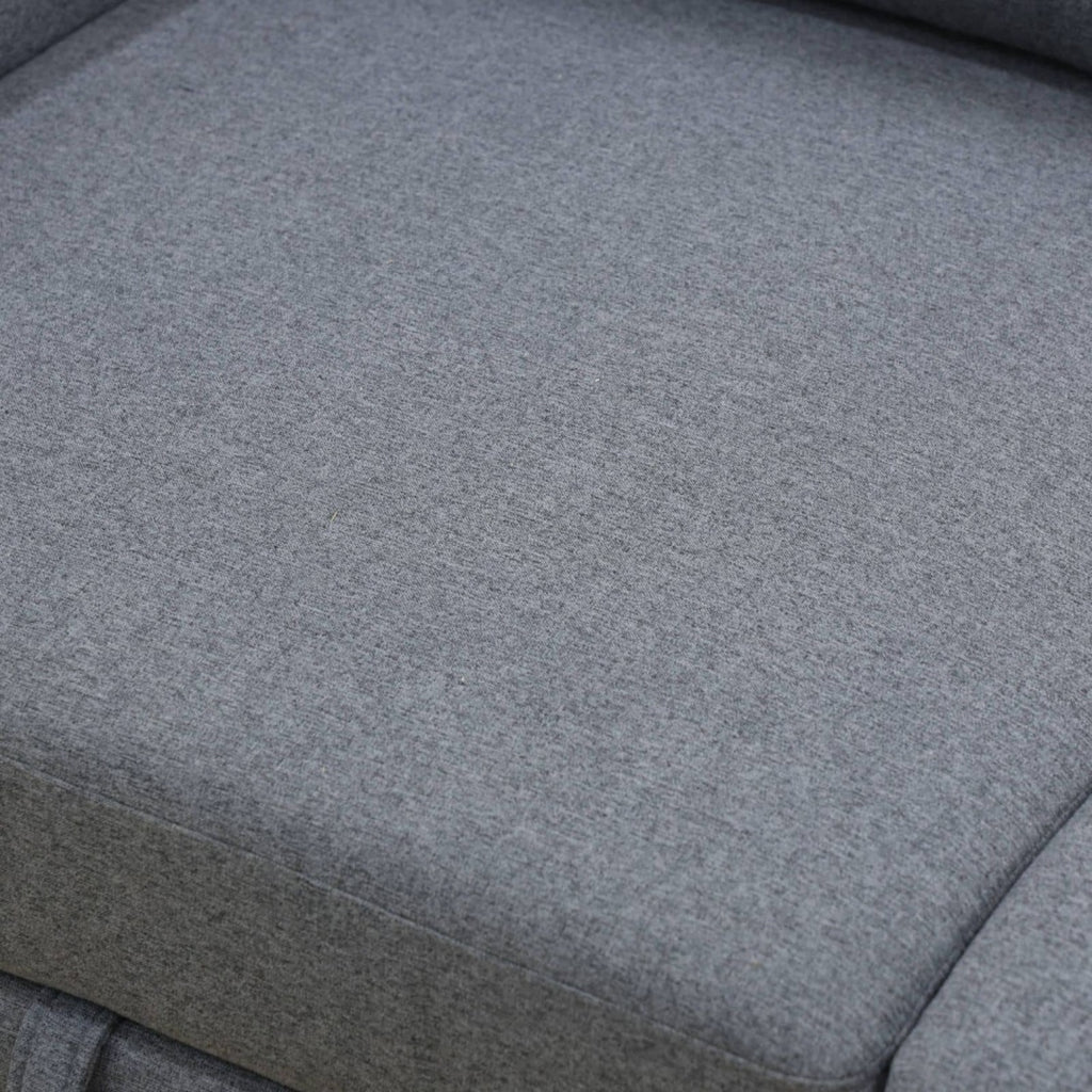 Pickup Only -Dark Grey Sackcloth 4-Piece Living Room Sofa Bed