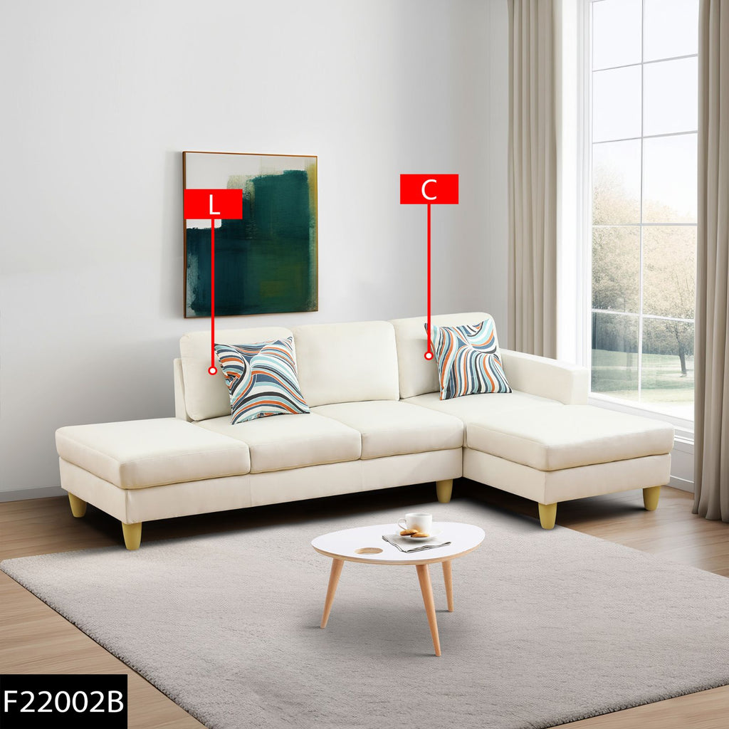 Self-pickup Only--Beige Lint 2-Piece Couch Living Room Sofa Set