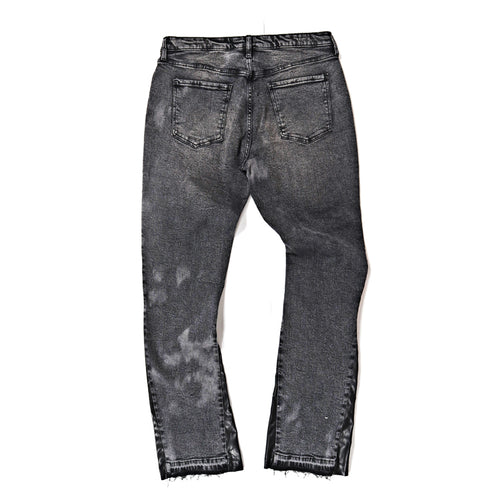 American Street Hiphop Leather Patchwork Popular Youth Vintage Jeans