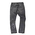 American Street Hiphop Leather Patchwork Popular Youth Vintage Jeans