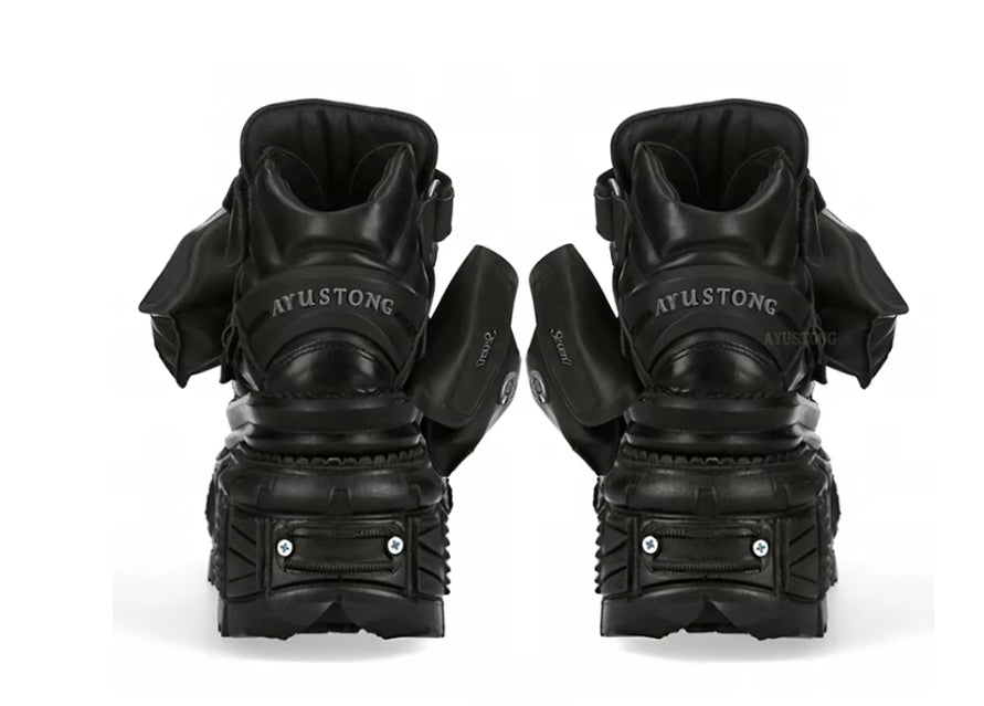 Women's Casual Platform Lace-up Ankle Boots